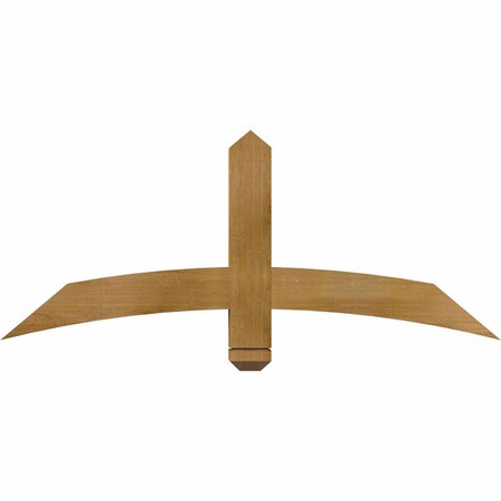 Ekena Millwork Bellingham Rough Sawn Timber Gable Bracket, Western Red Cedar, 48"W x 20"H x 4"D x 4"F, 10/12 Pitch GBW048X20X0404BEL00RWR